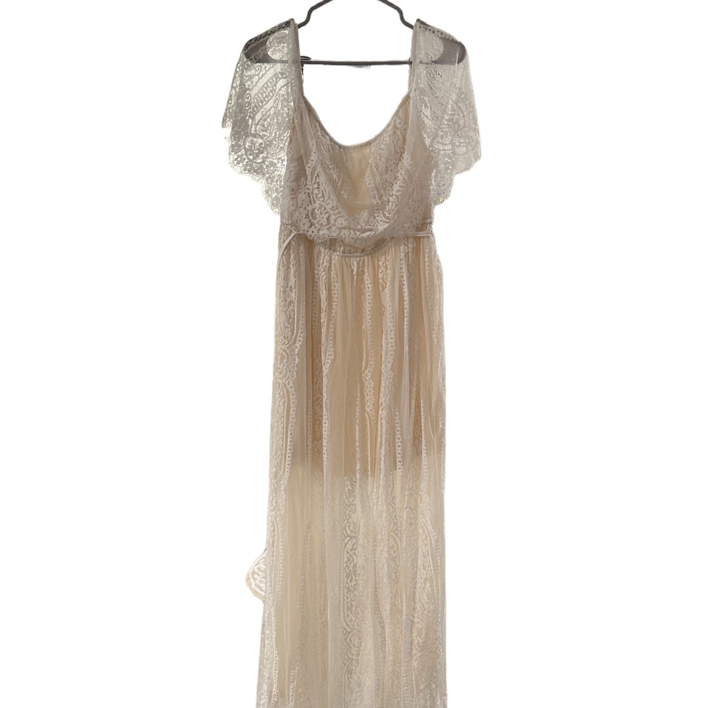 Baltic Born Ivory Lace Maxi Dress